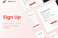 Parrcom Community Logo and Sign Up Page Design – Simple